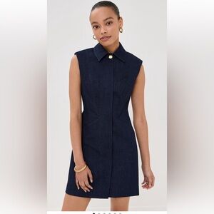 Veronica Beard Blue Sleeveless Sheath Dress